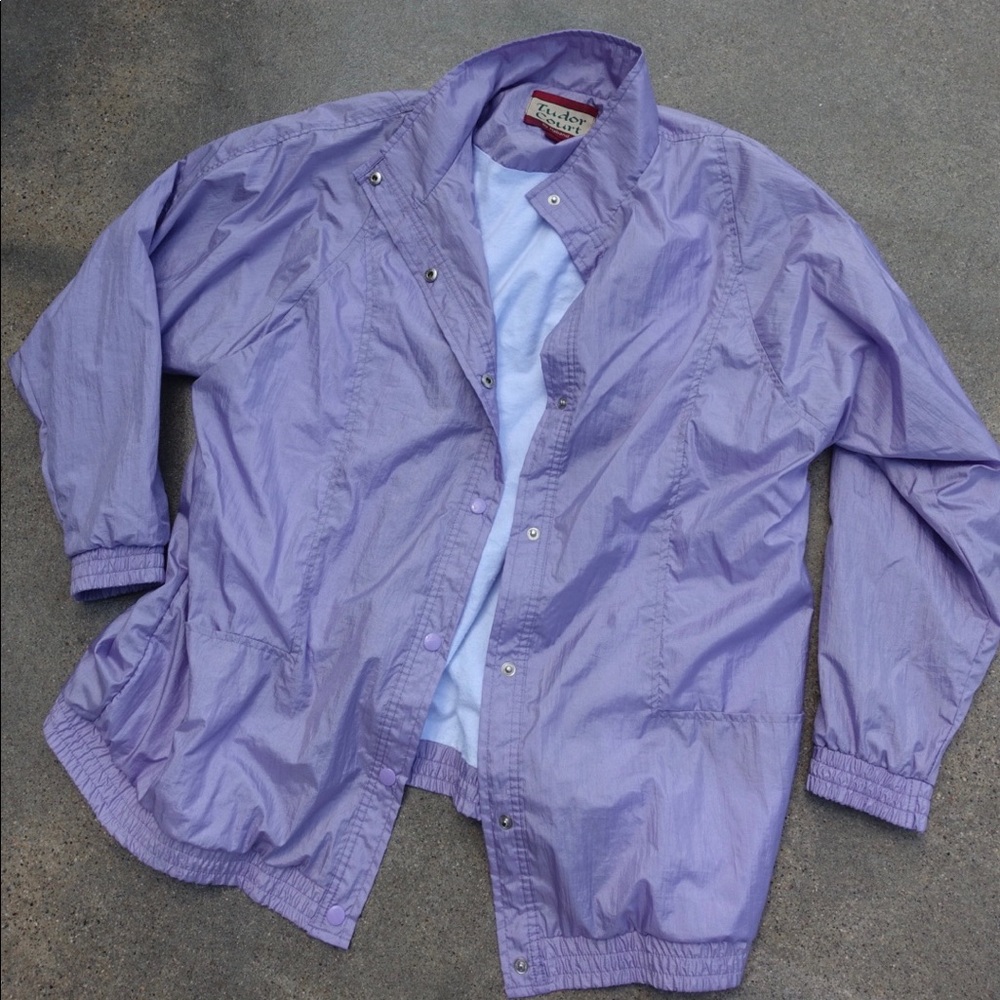 Vintage Purple Haband Windbreaker Bomber Jacket